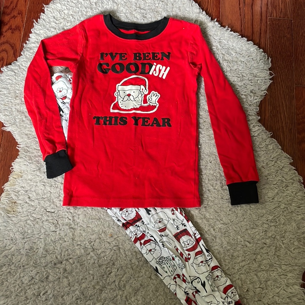 Christmas pajamas kids size 7